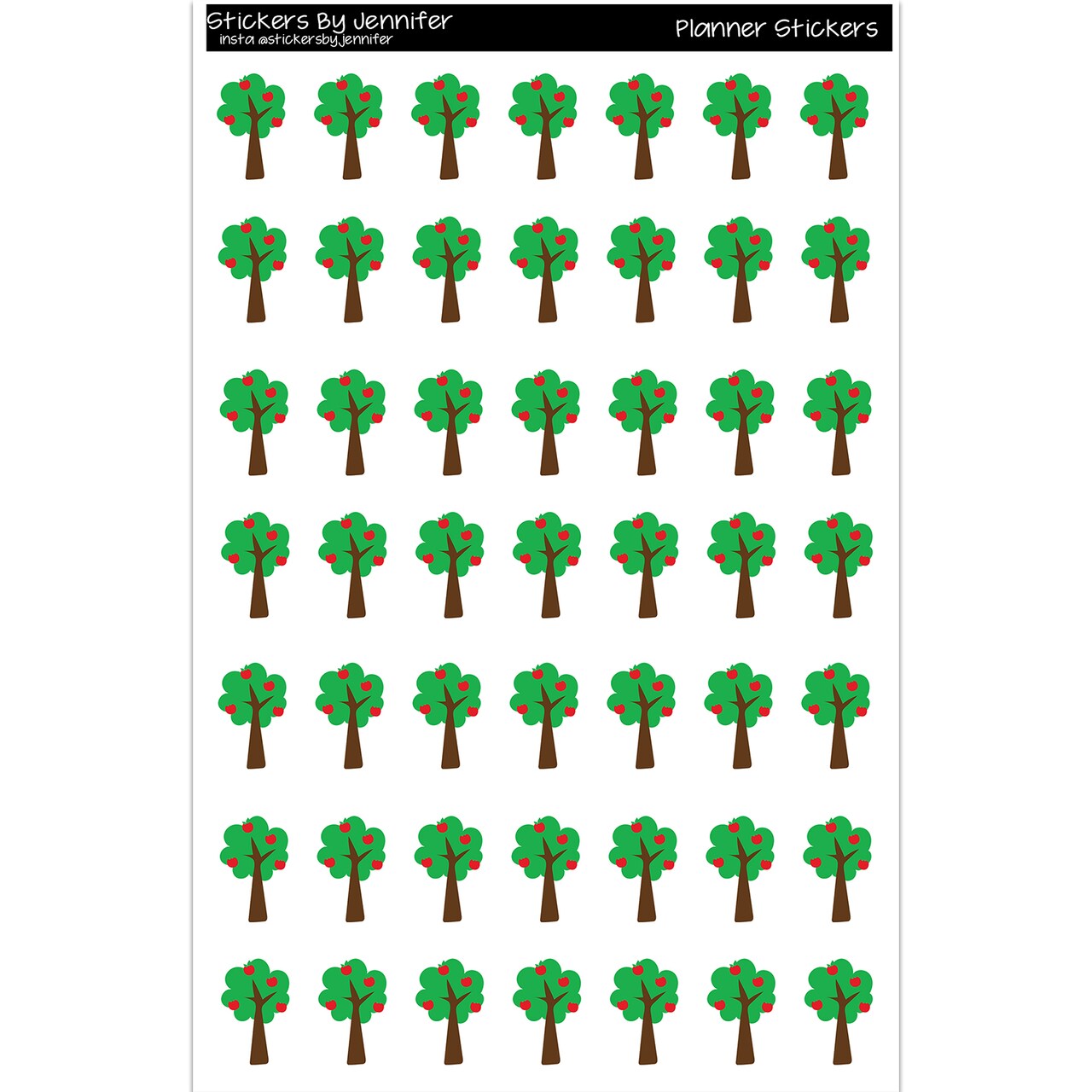 Apple Tree Planner Stickers Scrapbooking Kids DIY Arts Crafting